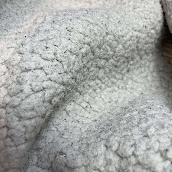 Abercrombie & Fitch Parka Jacket Womens M Navy Sherpa Lined Faux Fur Hood - Picture 15 of 16